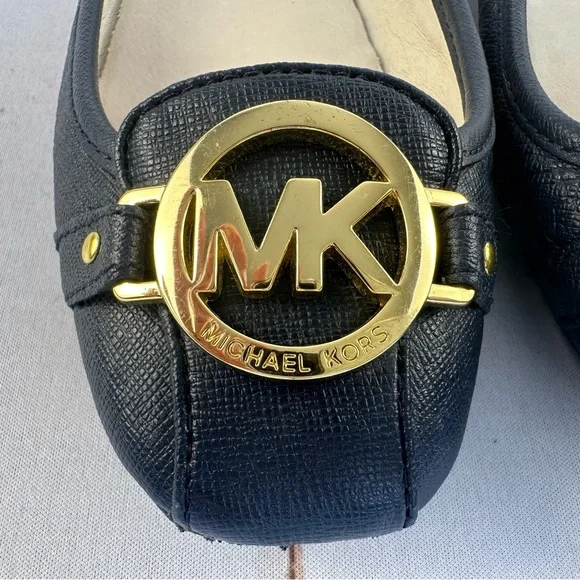Michael Kors Navy Blue Fulton Moccasin Ballet Flat Size 9.5 - Picture 3 of 15